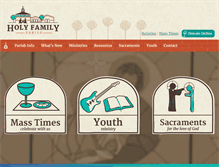 Tablet Screenshot of holyfamilyparish.ca